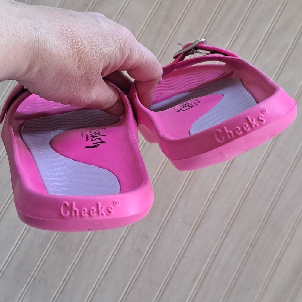 Cheeks Exercise by Tony Little Sandals Sport Recovery Comfort Slides Lightweight - Picture 4 of 11